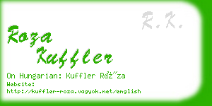 roza kuffler business card